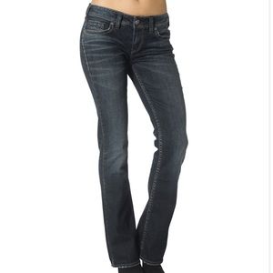 SILVER AIKO BOOT CUT BLUE JEAN STRETCH WAIST 28